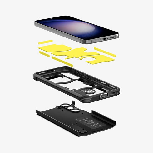 ACS05623 - Galaxy S23 Ultra Case Tough Armor in black showing the back